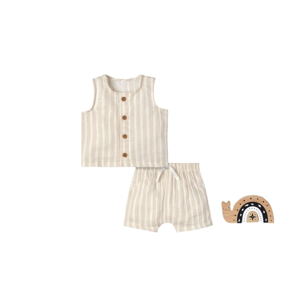 Baby's Modern Moments By Gerber 2-Piece Top and Short Outfit Set
